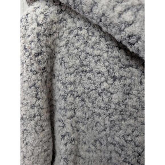 Cole Haan Gray Boucle Wool Blend Winter Coat With Hood Women's Size 12 - Picture 3 of 6